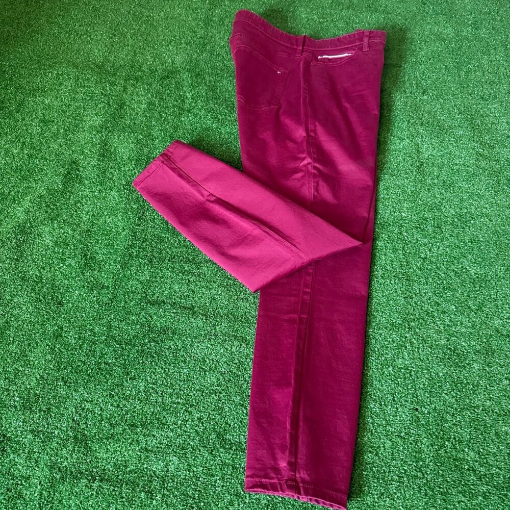Tommy Hilfiger The Flex High-Rise Stretch Skinny Burgundy Casual Pants Size 10